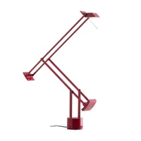 artemide - édition spéciale lampe de bureau tizio - rouge/laqué/pxh 78x66cm/avec douille gy6.35/dimmable/sans ampoule