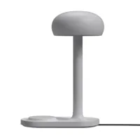 eva solo - lampe de table avec batterie avec chargeur sans fil qi led emendo - nuage/h x ø 29x13cm/led/4w/5v/2700k/250lm/dimmable/avec type de fiche c