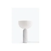 lampe à poser kizu marbre blanc h45 x ø30 cm