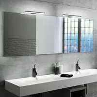 emuca spot led pour miroir de salle de bain leo (ac 230v 50hz), 6 w, peint en noir, plastique