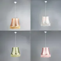 lot de 4 lampes suspendues rétro colorées 45 cm - granny