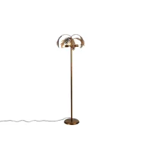 lampadaire vintage doré à 3 lumières - botanica