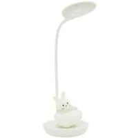 lampe de chevet led h. 39 cm bunny blanc
