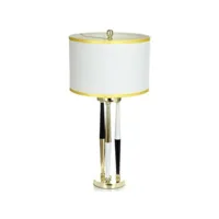 paris prix - lampe à poser design paralla 76cm blanc & or