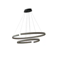 fan europe clarke - luminaire suspendu circulaire à led intégré - 120 cm, noir, 4000k