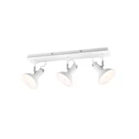 trio roxie spot de plafond moderne à 3 lumières bar blanc mat