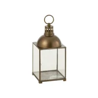 paris prix - lanterne design en verre hagrid 57cm bronze