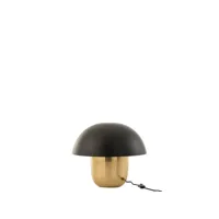 lampe champignon metal noir/or small