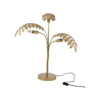 paris prix - lampe à poser design palmier 67cm or