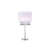 lampe de bureau en cristal essence blanc