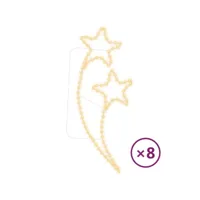 vidaxl guirlandes lumineuses en forme d'étoile 8 pcs blanc chaud
