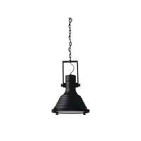 epikasa lampe à suspension victor - éclairage intérieur - lustre, 1 lumière - entrée, salon, séjour, bureau - noir en métal, verre, 1 x e27, 60w - 35x35x158 cm am8681847277248