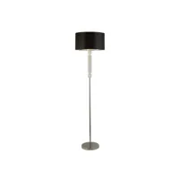 searchlight - chrome, lampe en verre avec abat-jour noir intérieur argenté