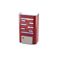 désinsectiseur couleur rouge avec lampe à economie d'energie et glu 265x260x125 mm - l2g -  - acier265 260x125mm
