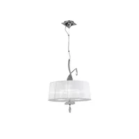 inspired mantra - louise - m5324 abat-jour carré blanc habana 240 mm, adapté aux lampes de table