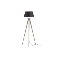 lampadaire trépied - bambou - noir - 153x60x60 cm - omar 377210-z