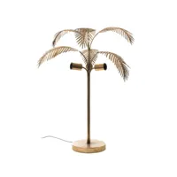 lampe palmier dorée
