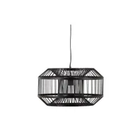 lampe à suspension métal noir - 29x50x50 cm - esila 06905002