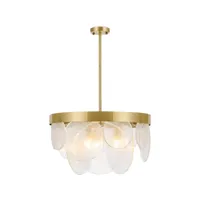 lampe de plafond à disques en cristal - lampe suspendue design - luna doré