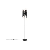 qazqa led lampadaires tubi - noir - art deco - d 26cm