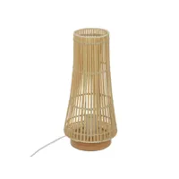 lampe à poser 38 cm mahé bambou atmosphera - naturel clair