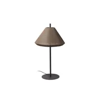 faro saigon - lampe de table ronde conique marron, e27, ip65