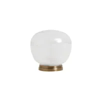 lampe de table sphère verre blanc laiton adelina 7652