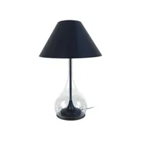 treviso - lampe de salon vase verre transparent et noir 63248
