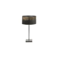 lampe de chevet moderne en métal kristina blackout 56x34x34 cm coloris noir