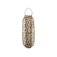 paris prix - lanterne design en bois willow 96cm gris
