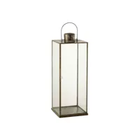 paris prix - lanterne design en verre filona 56cm bronze