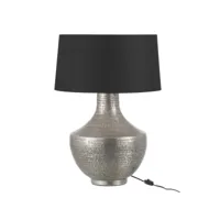 lampe de chevet aluminium argenté - katil - l 36.5 x l 36.5 x h 52.5 - neuf