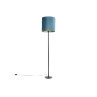 qazqa led lampadaires simplo fl - bleu - rustique - d 400mm