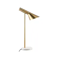 lampe flexo - lampe de bureau - marbre et métal - celio doré