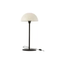 lampe champignon boules metal brillant blanc/noir large