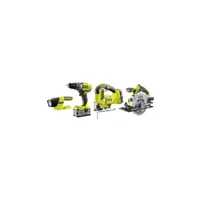 ryobi - r18ck4a-252s - pack one+ 18v 4 outils (perceuse, scie circulaire, scie sauteuse, lampe) ryo4892210155863