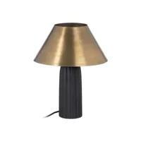 lampe de bureau noir doré métal 30 x 30 x 38 cm