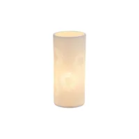 lampe a poser en porcelaine 24x11x11 cm blanc mat