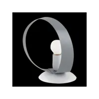 lampe de chevet en fer blanc gris une lumière 19x h21 cm