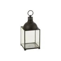 paris prix - lanterne design en verre hagrid 57cm noir