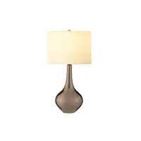 elstead job lampe de table avec abat-jour rond, bronze métallisé, abat-jour crème