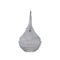 lampe suspension métal gris blanchi diamètre 60cm