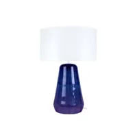 reflectit - lampe de chevet conique verre violet et blanc 66010