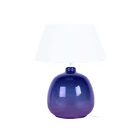 reflex - lampe de chevet globe verre violet et blanc 66014
