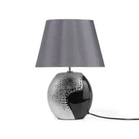 lampe de chevet moderne noire et argentée argun 77953