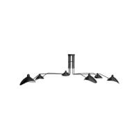lampe de plafond - lampe de bureau à bras flexibles - 6 bras - george noir
