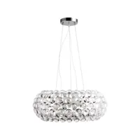 lampe de plafond - lampe suspendue boules de cristal - 50cm - savoni transparent