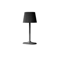 lampe de table sans fil led abby black noir aluminium h30cm