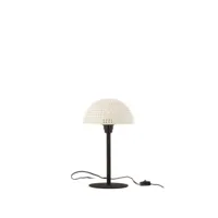 lampe champignon boules metal brillant blanc-noir small - l 21 x l 21 x h 36,5 cm