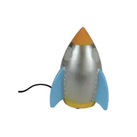 veilleuse 3d - fusée - grise - 23 cm